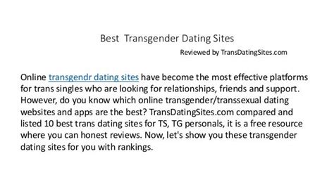 Transgender Dating Sites Reviews